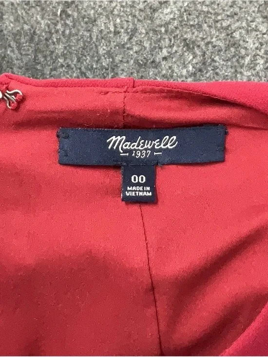 Madewell Sleeveless Fit-and-Flare Dress in Burgundy - Picture 4 of 4